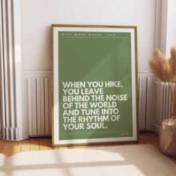 Minimalist Hiking Quote Print Nature Typography Wall Art - thumbnail 3