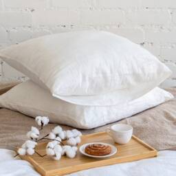 Set Of 2 Linen Pillowcases With Envelope Closure, Bed Sham Covers - Standard, Queen, King, Custom Size Pillow - thumbnail 4