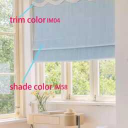 85 Colors Custom Roman Shades With Valance, Shade With Chain System, Window Blind, Window Treatment, Cotton Blend Roman Blind Border Trim - thumbnail 2
