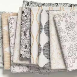 Bunny Crib Sheet Charcoal Rabbit Print, Mini/standard Fitted Sheet - thumbnail 3