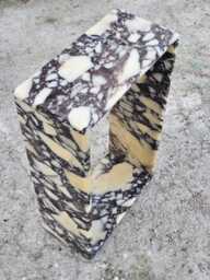 Handmade Calacatta Marble Side Table-Rectangular-End Table-Custom Made-Customizable-Marble Furniture-Manufacturer-Usa Free Tax