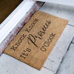 Mother's Day Doormat - Knock It's Prosecco O'clock Gift For Her Funny Door Mat Family Rug Love - thumbnail 2