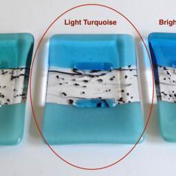 Light Turquoise Fused Glass Soap Dish By Bprdesigns - thumbnail 4