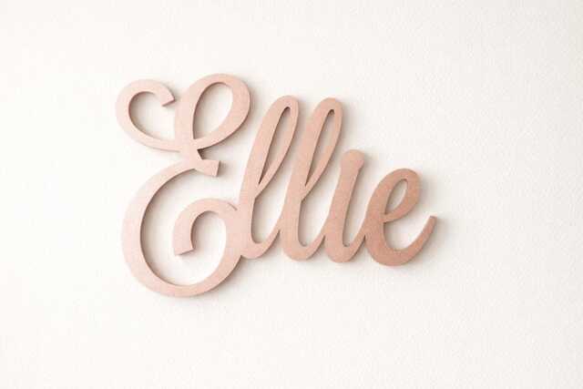 Personalised Wooden Name Sign, Custom Script For Nursery Wall Decor - image 1