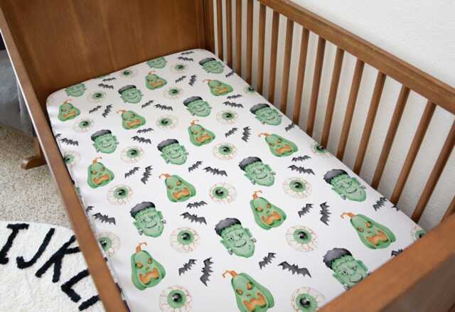 Frankenstein, Bedding, Duvet Covers, Fitted Sheets, Halloween Frankenstein Pumpkin Bedding, Watercolour Kids Bedding - image 1