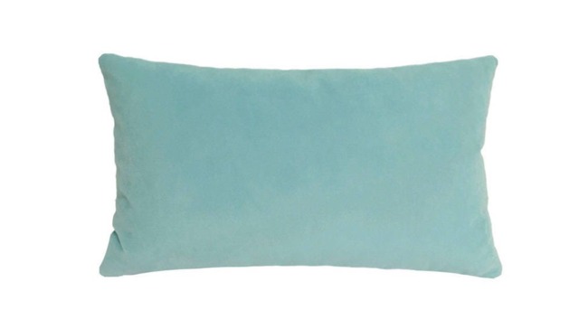 Aqua Velvet Suede Decorative Throw Pillow Cover/Case Cushion 12x18 - image 1