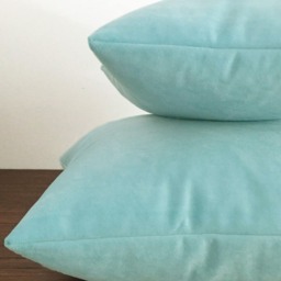 Aqua Velvet Suede Decorative Throw Pillow Cover/Case Cushion 12x18 - thumbnail 2