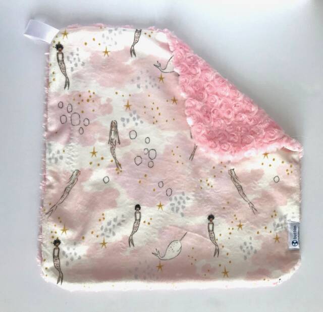 Mermaid Lovey, Security Blanket, New Mom, Newborn Gift, Baby Girl Nursery, Room, Blanket - image 1