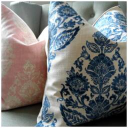 Floral Cotton Slub Pillow Cover Covington Farmhouse Toss - thumbnail 4