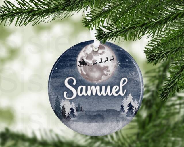 Kids Christmas Girls Boys Personalised Bauble Gift Present Keepsake Novelty Tree Xmas Daughter Son Nephew Niece - image 1