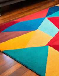 Hand-Knotted Wool Oushak Rug - Geometric Design, Living Room Area - thumbnail 3