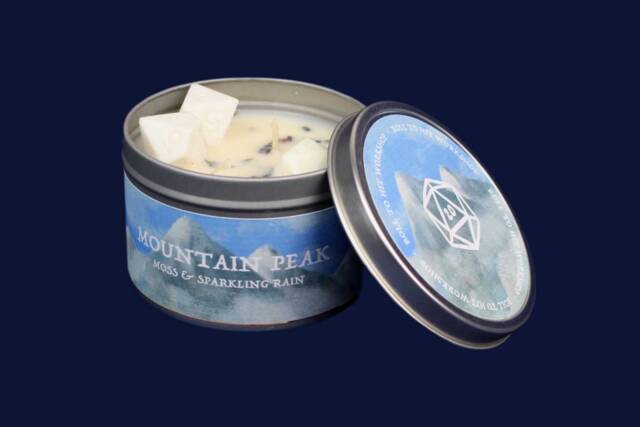 Mountain Peak D&d Candle - Dnd Handmade Soy Wax Rpg Fantasy Gift Idea For Him Or Her Dungeons & Dragons - image 1