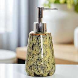 Marbled Ceramic Soap Dispenser Modern Bathroom Accessory - thumbnail 4