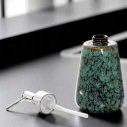 Marbled Ceramic Soap Dispenser Modern Bathroom Accessory - thumbnail 2