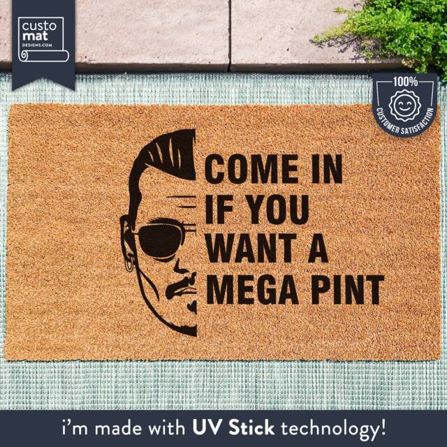Mega Pint Doormat - Johnny Depp Come in If You Want A Funny Welcome Mat Gift Court Case Vs Heard - image 1