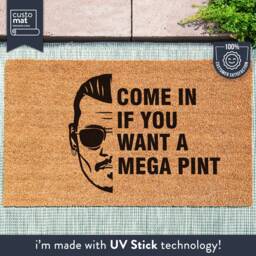 Mega Pint Doormat - Johnny Depp Come in If You Want A Funny Welcome Mat Gift Court Case Vs Heard - thumbnail 1
