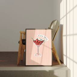 Dirty Martini Wall Art, Drink Poster - Print, Poster, Cocktail Chilli Art - thumbnail 2