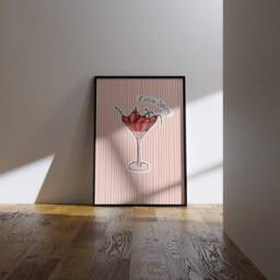 Dirty Martini Wall Art, Drink Poster - Print, Poster, Cocktail Chilli Art - thumbnail 3