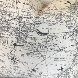 Pillow Cover Air Travel Theme Decorator Fabric Custom Size Choices Abstract Design - thumbnail 2