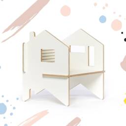 Plywood Kids' Chair/Dollhouse Shelf - thumbnail 2