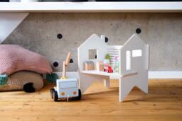 Plywood Kids' Chair/Dollhouse Shelf