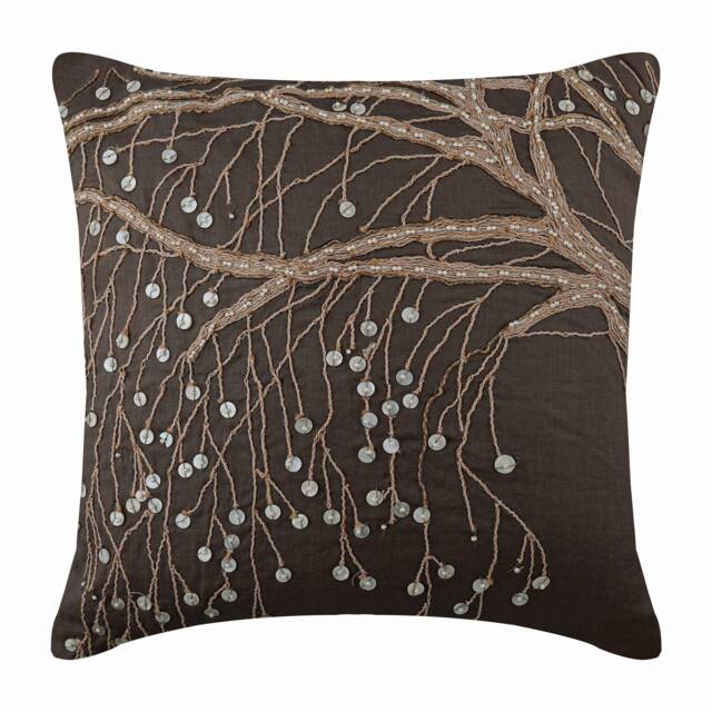 "Luxury Brown Throw Pillow 16""x16" - image 1