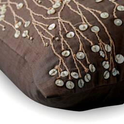 "Luxury Brown Throw Pillow 16""x16" - thumbnail 2