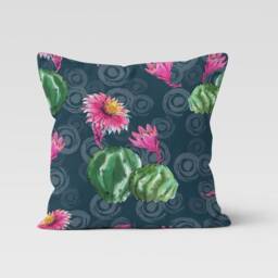 Floral Print Pillow Cases/Pink & Green Cushion Cover/Living Room Decor /Paint Effect Throw Pillow/Home Gift Decorative Accessory - thumbnail 3