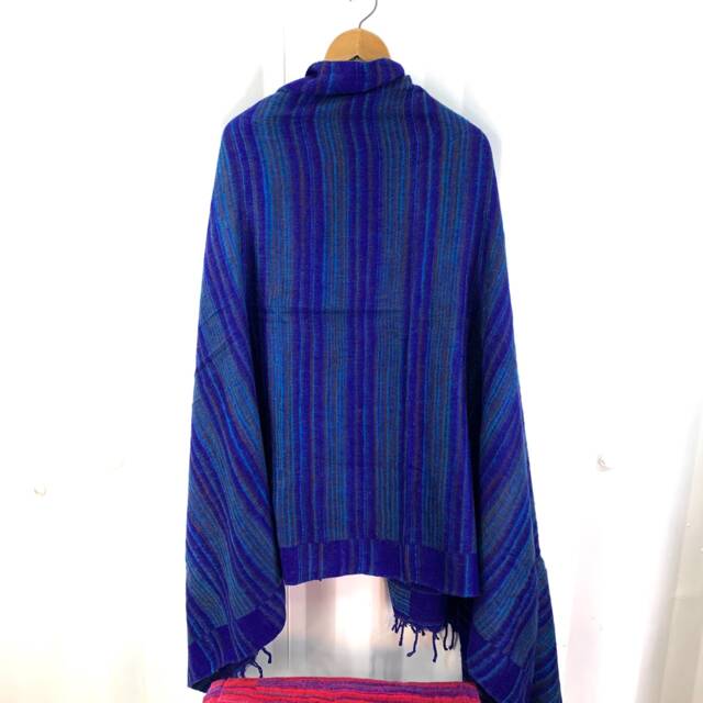 Blue Cosy Blanket 4 Parties Festivals & Snuggling. Soft, Warm & Lightweight Shawl Scarf Throw - image 1