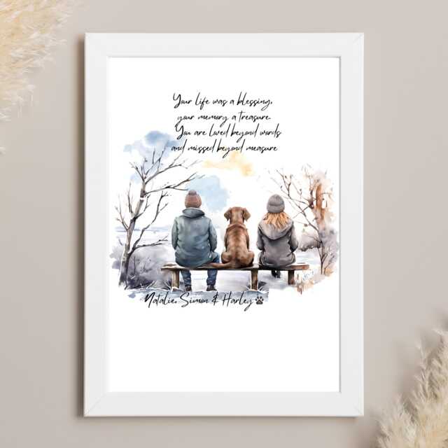 Dog Memorial Gift, For Couples, Bereavement Pet Loss Gifts, Loss, Rip Dog, Of Passing Away - image 1