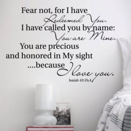 Isaiah 431B, 4 Bible Quote Vinyl Wall Art Sticker, Inspirational Decor - thumbnail 3
