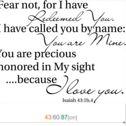 Isaiah 431B, 4 Bible Quote Vinyl Wall Art Sticker, Inspirational Decor - thumbnail 2