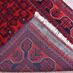 Hand-Knotted Bukhara Runner Rug 19.6 X 2.7 Ft Afghan Wool Hallway Carpet - thumbnail 4