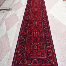 Hand-Knotted Bukhara Runner Rug 19.6 X 2.7 Ft Afghan Wool Hallway Carpet - thumbnail 3