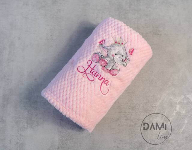 Personalised Baby Blanket - New Gift For Boy Girl Soft Waffle Cot Christening Pram - image 1