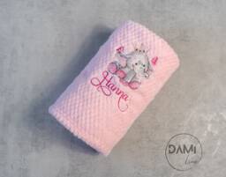 Personalised Baby Blanket - New Gift For Boy Girl Soft Waffle Cot Christening Pram - thumbnail 1