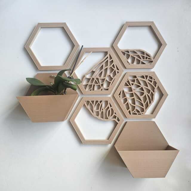Honeycomb Wall Planter Geometric Decor For Vertical Indoor Garden - image 1