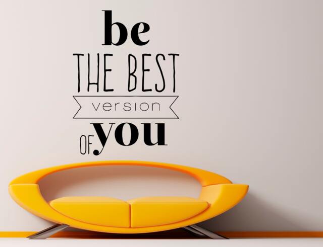 Quote Wall Vinyl Motivation Decal Be The Best Version Of You Stickers Art Decor - 9Quo5 - image 1