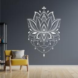 Lotus Mandala Wall Decal Yoga Studio Decor Z131 - thumbnail 1