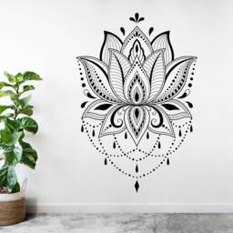 Lotus Mandala Wall Decal Yoga Studio Decor Z131 - thumbnail 3