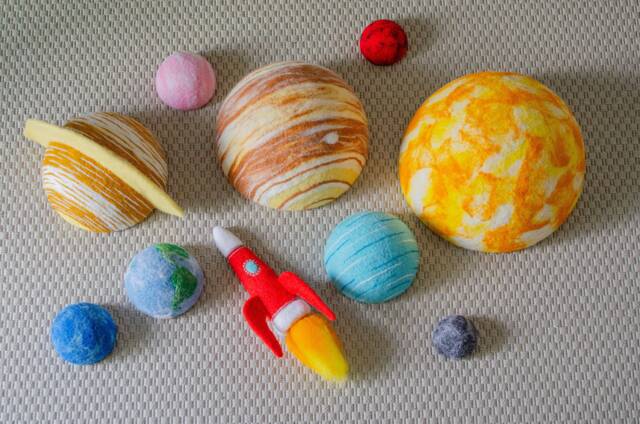 Large 3D Planets For Space-Themed Nursery Solar System Wall Hanging - image 1