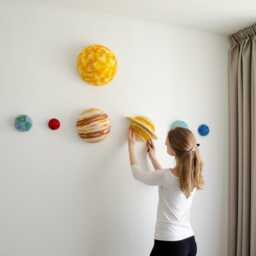Large 3D Planets For Space-Themed Nursery Solar System Wall Hanging - thumbnail 2