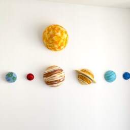 Large 3D Planets For Space-Themed Nursery Solar System Wall Hanging - thumbnail 3