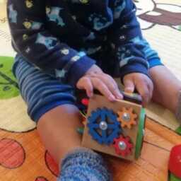 Busy Cube For Baby - Toddler Travel Busy Board Educational Toy Activity Box 2 Year Old Gift Montessori Wooden - thumbnail 2