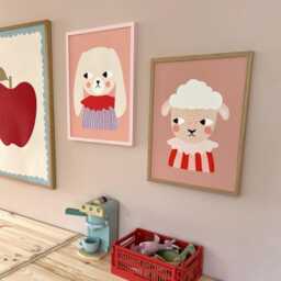 Bunny With Floppy Ears - Art Print For Kids' Nursery Wall Decor - thumbnail 3