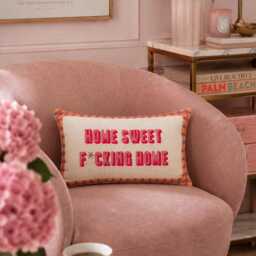 Home Sweet Fcking - Needlepoint Slogan Cushion - thumbnail 3