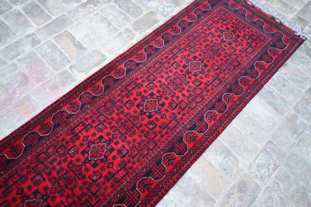 13 Feet Large Bokhara Runner, 13.0 X 2.8 Ft, Top Quality Stunning Long Handmade Afghan Turkoman Runner, Hall Way 100% Wool Khamyab - image 1