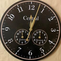 Custom Black Time Zone Clock - Multi Display - thumbnail 2