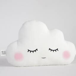 Cloud Pillow With Pink Cheeks For Nursery Decor, Baby Cushion Shower Gift Infant Girl Throw Gender Neutral Room Boy Bed Kids Teepee Sky - thumbnail 2