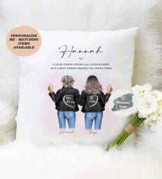 Personalised Friend Cushion, Sister Gift Keepsake